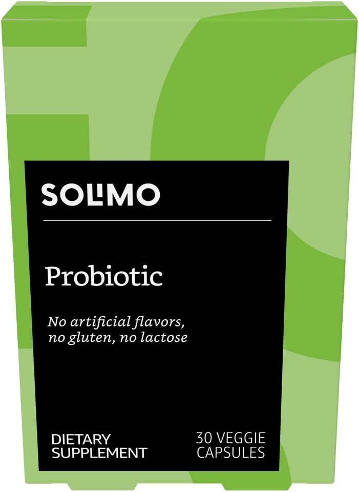 Amazon Brand - Solimo Probiotic 10 Billion CFU Lactobacillus Rhamnosus, 30 Veggie Capsules, One Month Supply