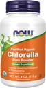 NOW Foods Supplements, Organic Chlorella Powder with naturally occurring Chlorophyll, Beta-Carotene, mixed Carotenoids, Vitamin C, Iron and Protein, 4-Ounce