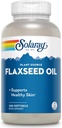 SOLARAY Flaxseed Oil 3000 mg with Omega 3 6 9, Flax Seed Softgels for Skin Health, Triple Omega Supplement, Non-GMO, Gluten Free, Lab Verified - 60-Day Guarantee - 80 Servings, 240 Softgels