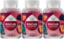 Vegan Kids Focus Gummies - Potent Chewable Brain Support for Children - Enhances Concentration & Memory - Calming Supplements & Focus Gummies for Kids - Non-GMO & Gluten-Free - 60 Count - 3 Pack