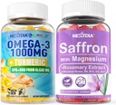 Vegan Omega-3 1000mg + Turmeric, Saffron Supplements Gummies