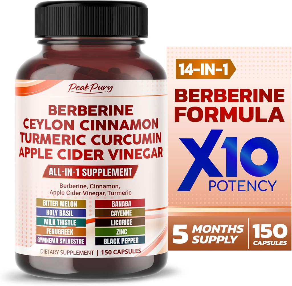 Berberine Cinnamon Apple Cider Vinegar Turmeric - Overall Wellness Support