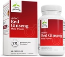 Terry Naturally HRG80 Red Ginseng Male Power - Blood Circulation & Endurance Support Supplement - Dietary Supplement with Ginseng & Zinc - Herbal Supplement for Energy Support - 48 Capsules