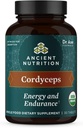 Ancient Nutrition Organic Cordyceps Tablets, Made with Ashwagandha, Supports Energy and Endurance, Gluten Free, Vegan, Paleo and Keto Friendly, 30 Count