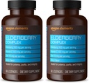 Amazon Elements Elderberry Complex Berry Flavored Immune System Support Lozenges, Adult, 60 Count, (Packaging May Vary) (Pack of 2)