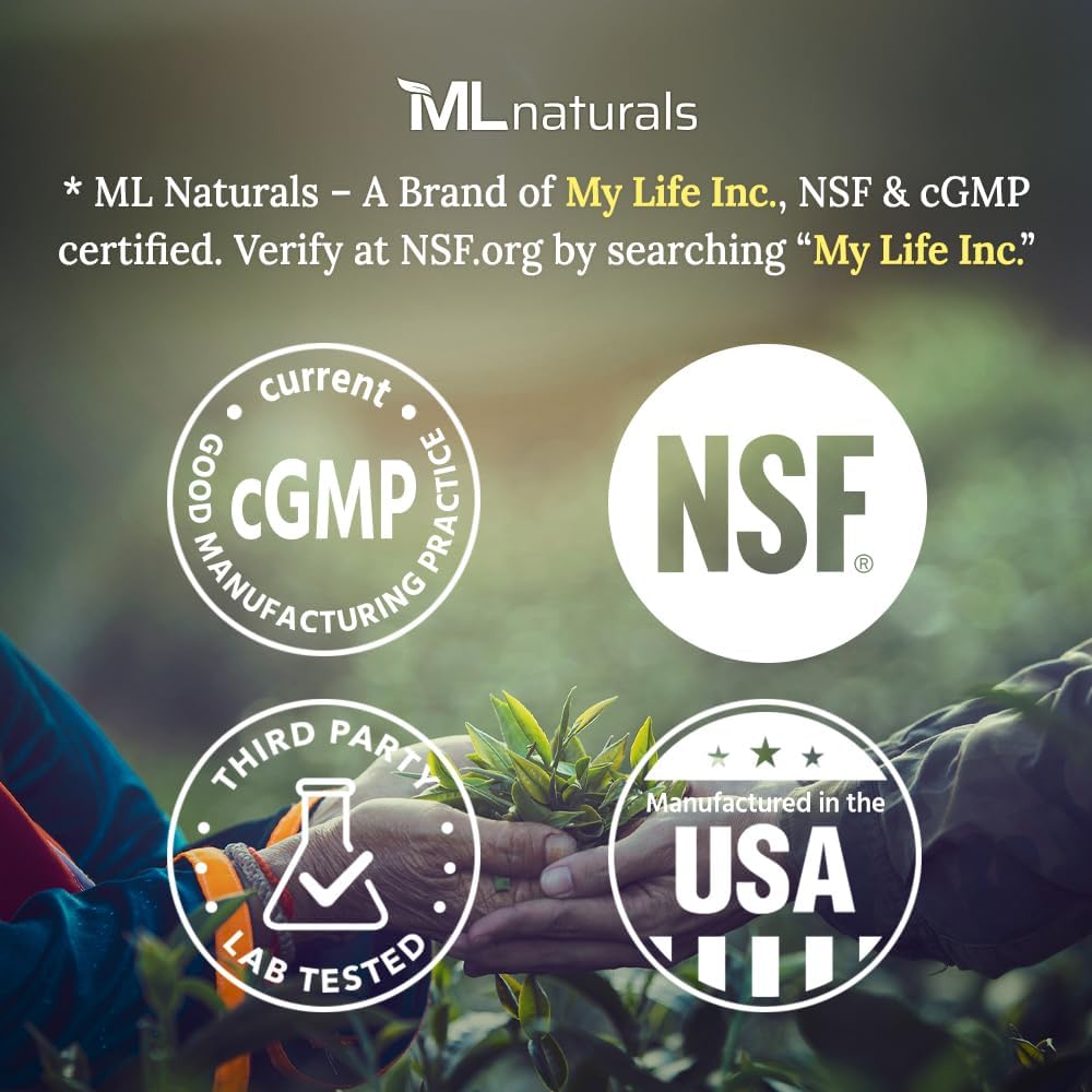 ML Naturals Double Strength Indole-3-Carbinol 400 mg (Hign Potency) 60 Vegetable Capsule (2 Month Supply), All-Natural, Promotes Healthy Detoxification, NSF Certified & cGMP- Compliant Facility