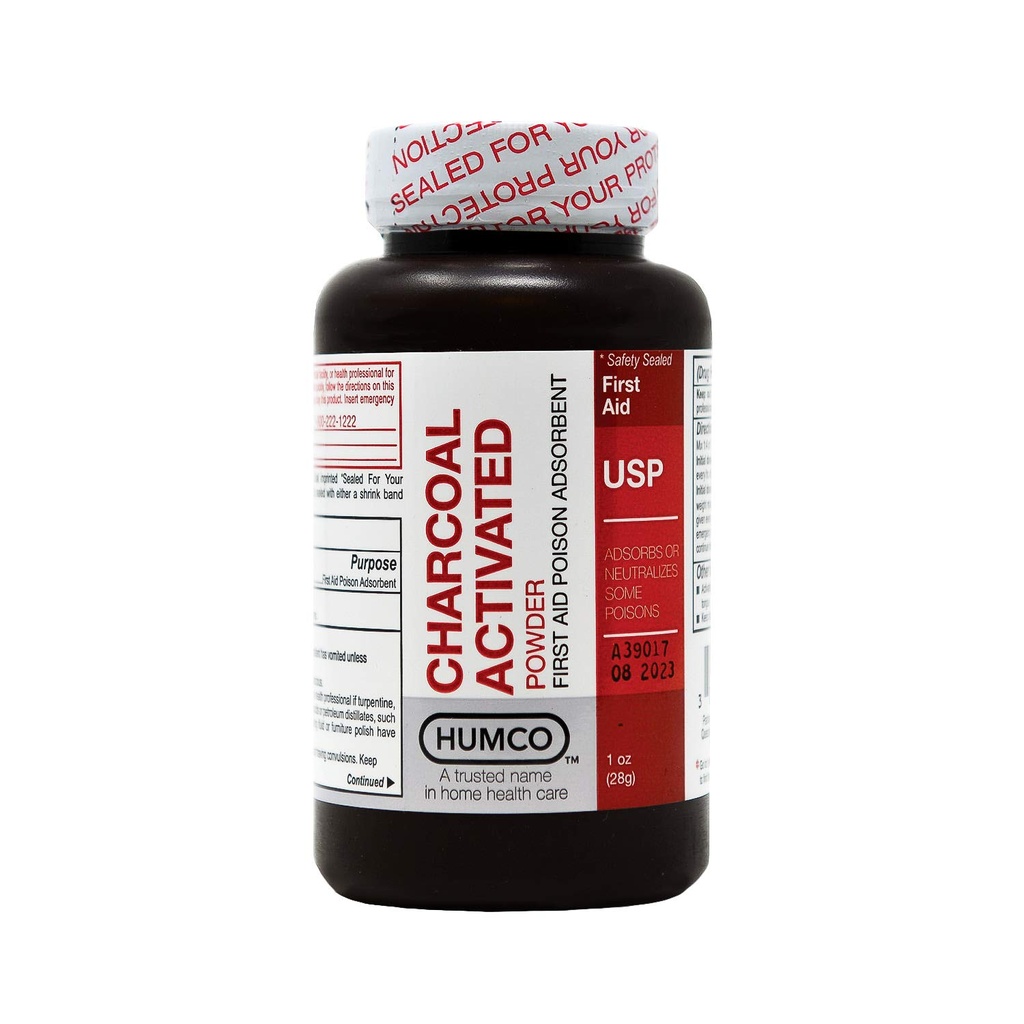 HUMCO 52791001 Charcoal Powder USP Activated 1 oz, Shape