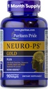 Puritan's Pride Neuro-PS® Gold Plus Neuro-Serine™ with Gingko Biloba and DHA, Advanced Dietary Supplement for Brain Function, Health, and Memory Support, 1 Month Supply, 90 Rapid Release Softgels