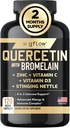 Quercetin with Bromelain, Stinging Nettle Supplement, Zinc Vitamin C Vitamin D | Non-GMO, Gluten-Free | Made in USA | 2 Months Supply