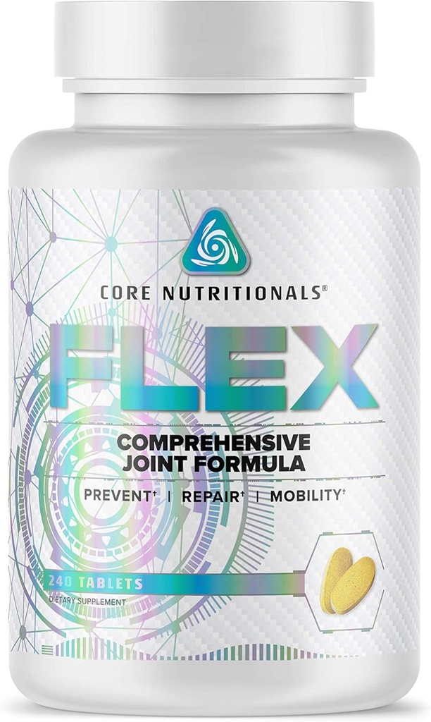 Core Nutritionals Flex Comprehensive Joint Formula | Promotes Healthy Tendons, Ligaments, & Cartilage | Improve Mobility | Antioxidants for Recovery | 240 Tablets