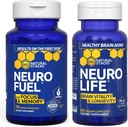 NATURAL STACKS NeuroFuel Nootropic + NeuroLife Bundle - Supports Focus, Memory & Brain Longevity* - Brain Health Supplements - 135 Total Capsules