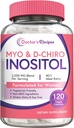 Doctor's Recipes Inositol Supplement for Women, Myo-Inositol & D-Chiro Inositol Capsules 2050mg per Serving, Ideal 40:1 Blend, 120 Vegan Caps