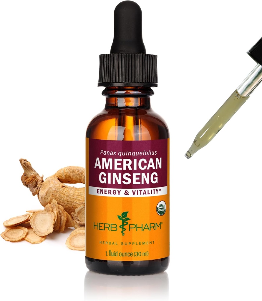 Herb Pharm Certified Organic American Ginseng Extract - 1 Ounce