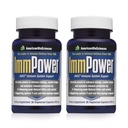 American BioSciences ImmPower | Enhanced Immune Support, Natural Killer Cell Activity & Cytokine Production | 30 Vegetarian Capsules, 500mg of AHCC per Capsule (2 Pack)