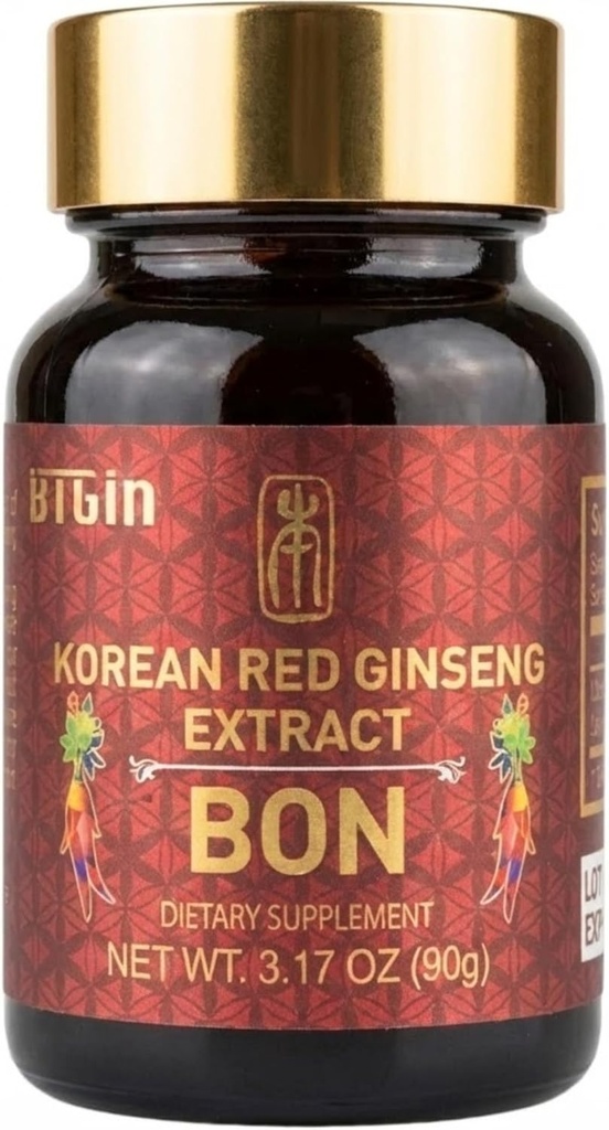 Bon Korean Red Ginseng Extract Immune Support for Focus and Memory Energy Supplements for Men & Women High Ginsenoside Technology