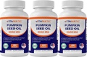 Vitamatic Pumpkin Seed Oil 2000mg per Serving – 3 Pack (540 Softgels Total) – 1000mg per Softgel Supports Prostate Health, Urinary Tract Function & Heart Health