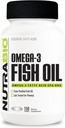 NutraBio Omega 3 Fish Oil Supplements, 2,000mg, 150 Softgels - EPA DHA Omega 3 Fatty Acid Supplement to Help Support a Healthy Heart