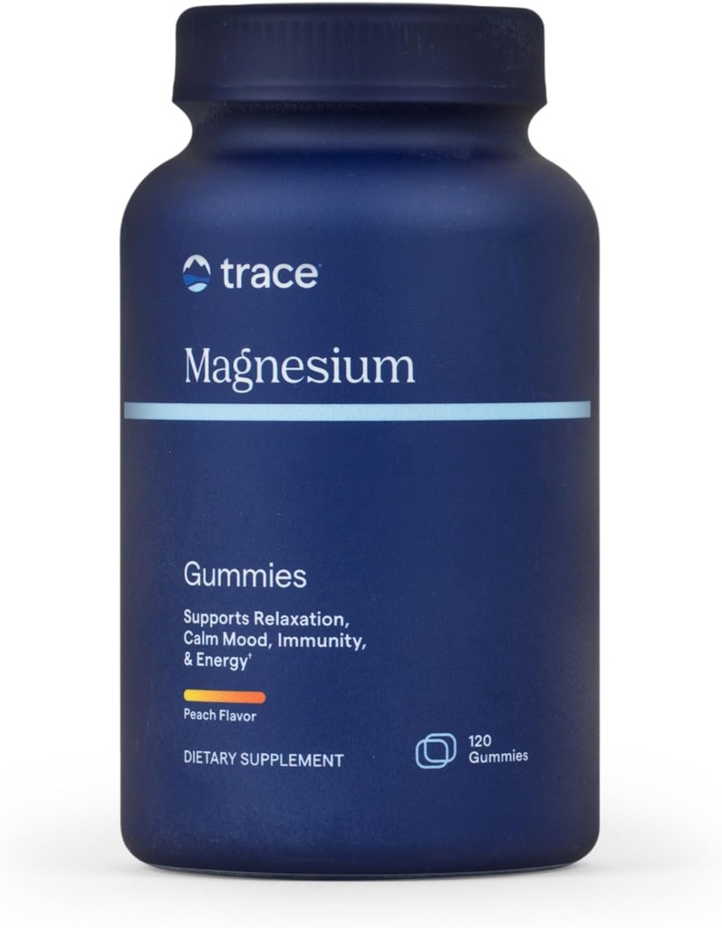 Trace Minerals Magnesium Gummies -Supports a Calm Mindset - Magnesium Chewables for Kids & Adults - Bone, Digestion, Heart Health & Immune Support - Tangerine Flavor - 120 Count (120 Servings)