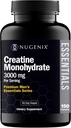 Nugenix Essentials Premium Creatine Monohydrate Pills Supplement, 3000mg, 150 Capsules