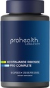 ProHealth Nicotinamide Riboside Pro Complete NAD+ Supplement. 500mg Patented Niagen NR (The Active Ingredient in NMN), Plus 250mg TMG, Plus 500mg Trans-Resveratrol. Equal to 690mg of NMN. 30 Servings