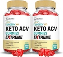 Justified Laboratories (2 Pack Speedy Keto ACV Gummies Extreme 2000MG Speedy Keto Gummies Advanced Formula Apple Cider Vinegar with Pomegranate Beet Juice Powder B12 Vegan Non GMO 60 Gummys
