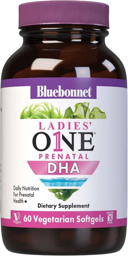 Bluebonnet Early Promise Prenatal Gentle DHA 200 mg Vegetable Capsules, 60 Count ('743715001794)