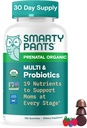SmartyPants Organic Prenatal Vitamins for Women, Multivitamin Gummies: Probiotics, Biotin, Methylfolate, Omega 3 (ALA), Vitamin D3, C, Vitamin B12, B6, A, K2 & Zinc, Choline, 120 Count (30 Day Supply)