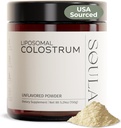 SOULA Liposomal Whole Colostrum Supplement Powder – USA Grass-Fed Superfood for Gut Health, Immune Support, Athletic Recovery & Healthy Aging – First Milking – 60 Servings
