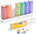 Weekly Pill Organizer 1 Time a Day(Black) and Weekly Pill Organizer 3 Times a Day(White)