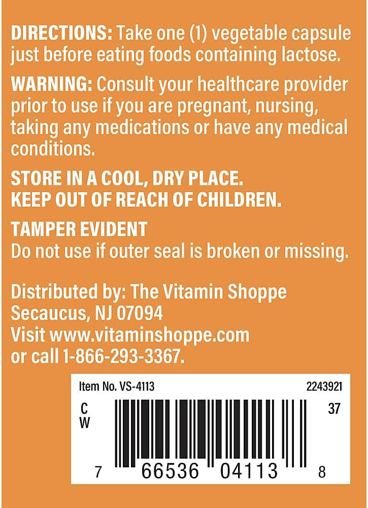 The Vitamin Shoppe Extra Strength Lactase Enzyme Digestive Aid (90 Vegetable Capsules)
