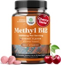 Chewable Vitamin B12 1000 mcg - Methylated B12 Vegan Vitamin for Brain Support Natural Energy - Bone Health Eye Care and Mood Boost with Hair Skin and Nails Halal Vitamins