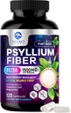 Psyllium Husk Fiber Supplement 1500mg - Vegan Prebiotic, Soluble Fiber for Daily Digestive Health & Regularity Support, Natural Psyllium Powder Caps, Sugar-Free, Non-GMO & Gluten-Free - 120 Capsules
