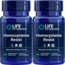 Life Extension Homocysteine Resist, 60 Vegetarian Capsules (Pack of 2) Vitamin B2, B6 & B12 + Folate - Once-Daily, Non-GMO, Gluten-Free