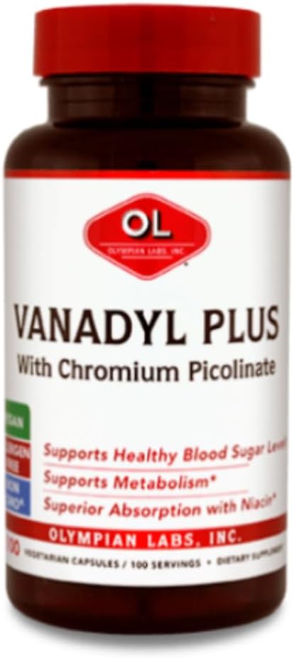 Olympian Labs Vanadyl Plus Formulated with Chromium Picolinate and Niacin 100 Capsules
