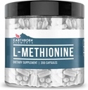 Earthborn Elements L-Methionine 200 Capsules, Pure & Undiluted, No Additives