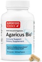 Agaricus Bio 600 mg, Natural Killer Cell Activity -USA-Grown Organic Agaricus Blazei Murill Mushroom for Immune Support, Liver & Cellular Health, High Beta Glucan Supplements, 60 Caps