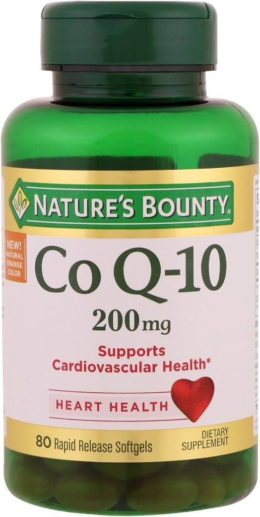 Nature's Bounty Co Q-10 200 mg Rapid Release Softgels Supports Cadiovascular Health 80 Ea (Pack of 8)
