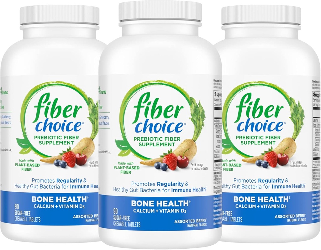 Fiber Choice Bone Health 90 Tablets (Pack of 3) | Discontinued by The Manufacturer
