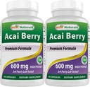 Best Naturals Acai Berry 600 mg 60 Capsules (60 Count (Pack of 2))