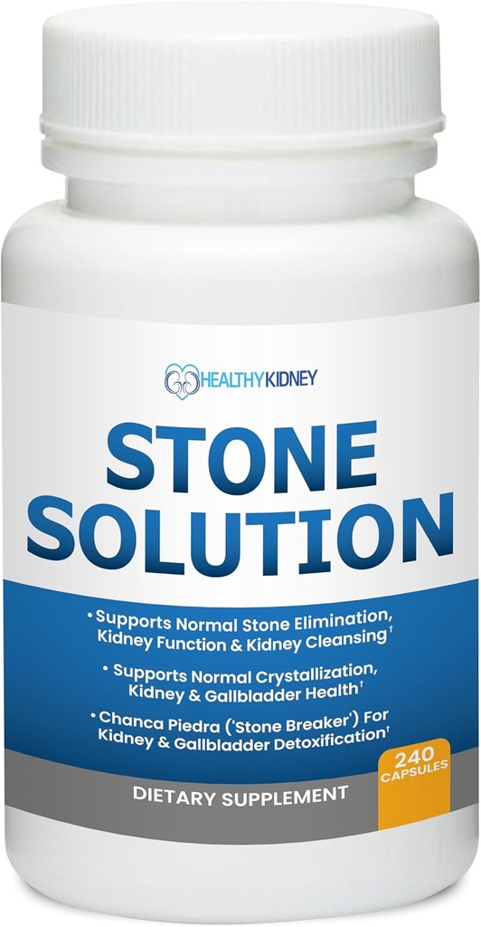 Stone Solution Capsules- Natural Dissolver, Kidney Stone Support & Kidney Cleanser, 60 Servings + Kidney Shield 120 Caps Kidney Supplement to Support Normal Kidney Function and Support Kidney Health