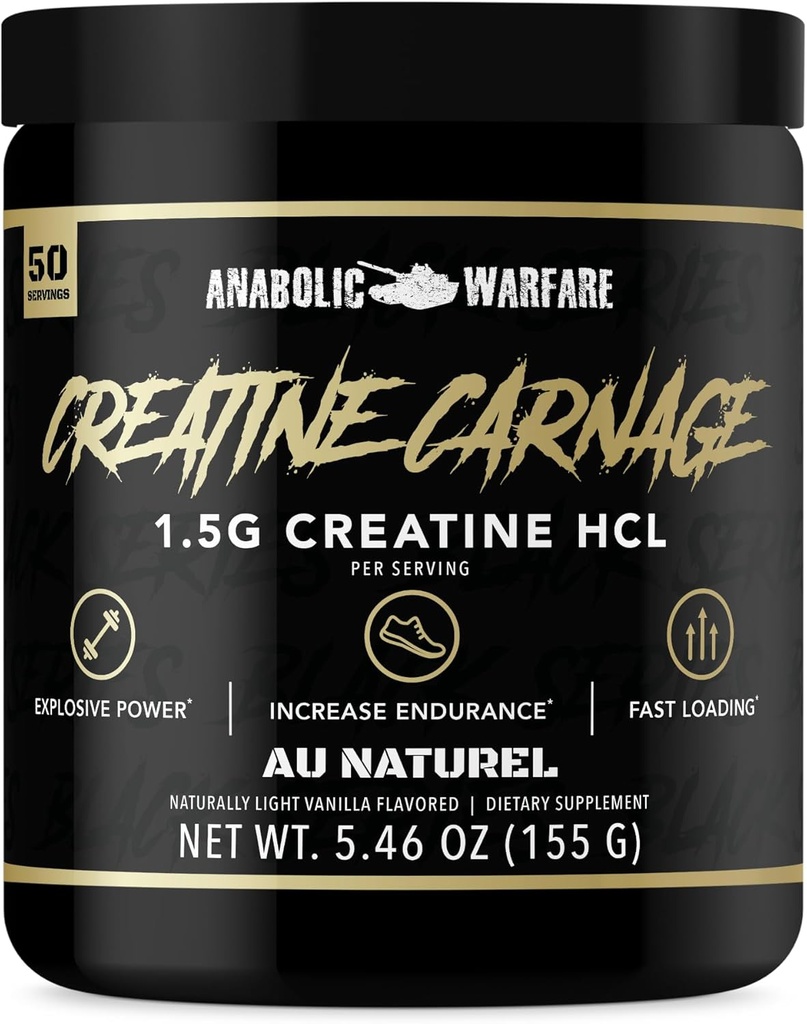 Creatine Carnage, Creatine HCL, Supports Optimal Strength, Endurance, Muscle Mass, and Fast Loading*