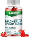 Magnesium Glycinate Gummies 1000mg - Sugar Free Magnesium Potassium Supplement with Vitamin D, B6, CoQ10 for Calm Mood & Sleep Support - 60 Strawberry Gummies