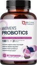 NATURE TARGET Probiotics for Women, 100 Billion CFUs Probiotic with Digestive Enzymes & Prebiotics, Vaginal Probiotics with Cranberry for Urinary Tract Health, pH Balance, 180 Veggie Capsules
