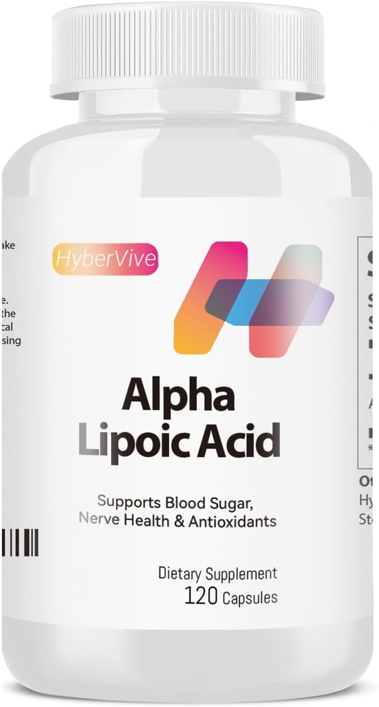 Alpha Lipoic Acid 650mg per Serving – 120 Vegetarian Capsules, 60-Day Supply – Gluten-Free, Soy-Free, Non-GMO Antioxidant for Energy & Nerve Health