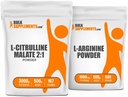 BulkSupplements Citrulline Malate 2:1 500g + L-Arginine 500g Bundle