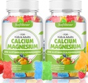 softbear Calcium Magnesium Zinc Gummies for Adult & Kids, Suagr-Free Calcium Magnesium Zinc Vitamin D3 Supplement for Bone Strength & Immune Health, Mixed Fruit Flavor 120 Count