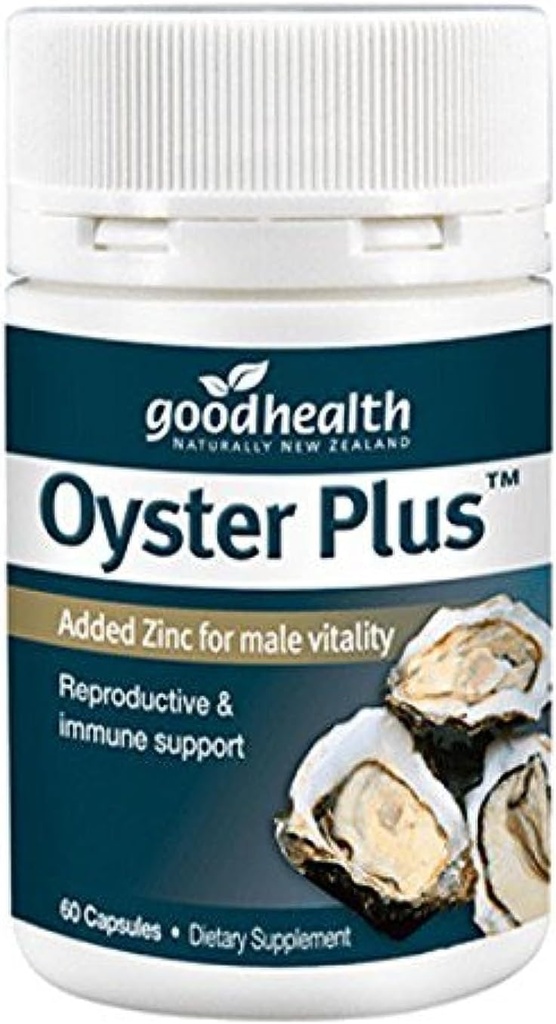 Goodhealth Zinc Plus Oyster Extract – 60 Capsules – Natural Marine-Sourced Zinc Supplement – Imported from New Zealand