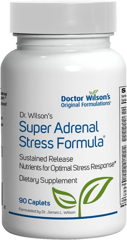 Dr. Wilson's Super Adrenal Stress Formula sustained Release nutrients for Daily Support 90 caplets