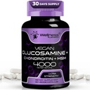 WELLNESS LABSRX Glucosamine Chondroitin MSM - 4000mg - Glucosamine Chondroitin Capsules - 120 Count