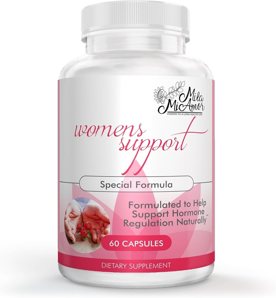 Mila Miamor Women's Support - Hormone Regulator with Natural Ingredients - Estrogen Support for Women — Supplement for Hormone Balance, Menopause & Antioxidant - Made in USA - 60 Capsules